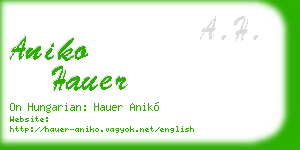 aniko hauer business card
